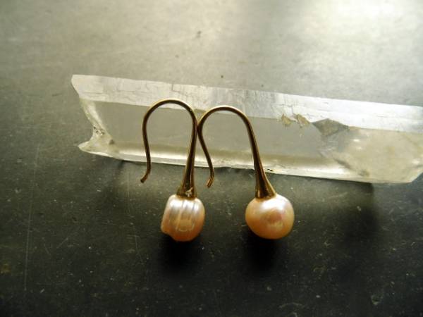 Ohrringe, Perle, Perlenohrringe, Silber, vergoldet, Braut, Schmuck